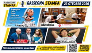 Rassegna stampa 23 ottobre 2026: le prime pagine dei quotidiani (Podcast e Prime pagine)